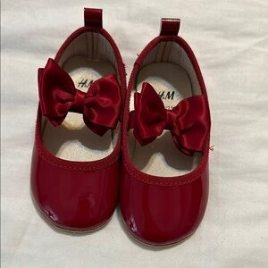 H&M Kids Red Bow Shoes Mary Jane toddler size 5.5